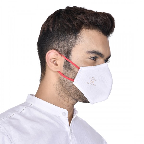 Smog Guard N95 Mask Without Valve ( Adults Free Size, White)